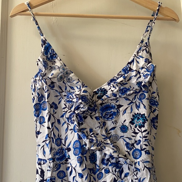 Divided White and blue floral ruffle jumper - Picture 3 of 5